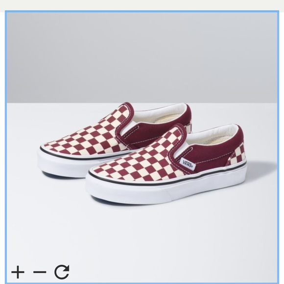 maroon checkered vans